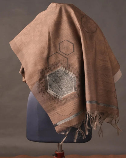 Mocha Elegance – Brown Semi Tussar Silk Unstitched Suit
