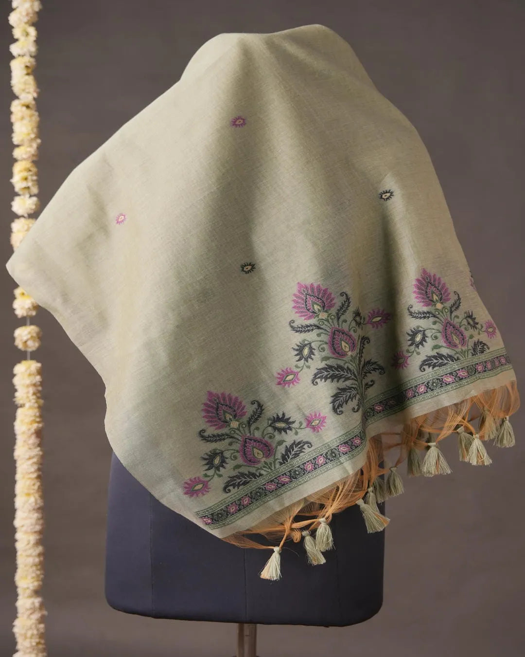 Green Muga Cotton Dress Material Under 2000  Dorai