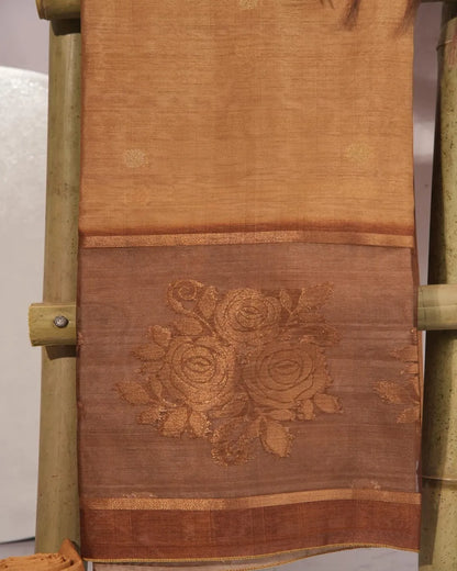 Amber Radiance – Mustard Yellow Semi Tussar Silk Unstitched Suit